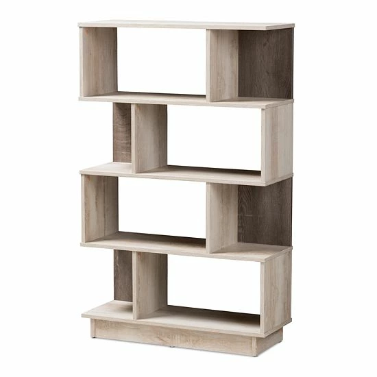 Baxton Studio Teagan Light Brown Shelving 1 Baxton Studio Teagan Light Brown Shelving