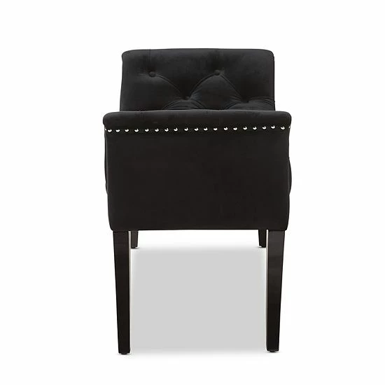 Baxton Studio Chandelle Black Bench 7 Baxton Studio Chandelle Black Bench - Image 7