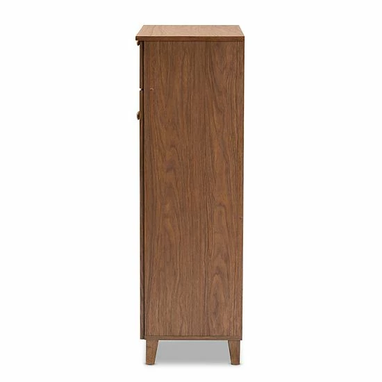 Baxton Studio Coolidge Shoe Cabinet Brown 4 Baxton Studio Coolidge Shoe Cabinet Brown - Image 4