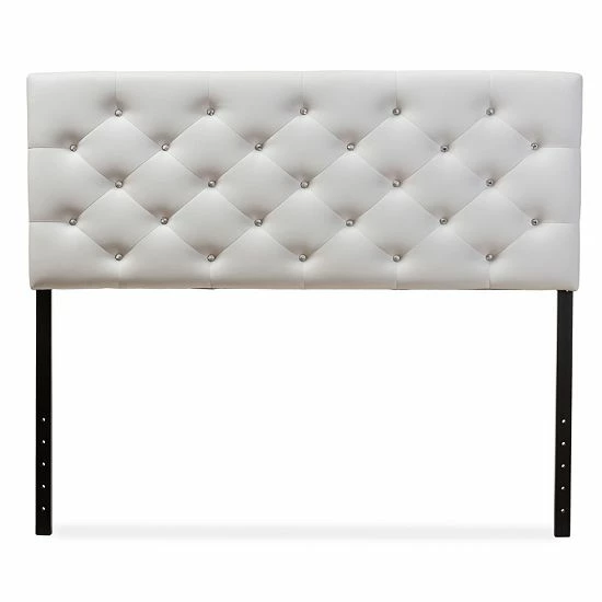 Baxton Studio Viviana Faux-Leather Headboard White 2 Baxton Studio Viviana Faux-Leather Headboard White - Image 2