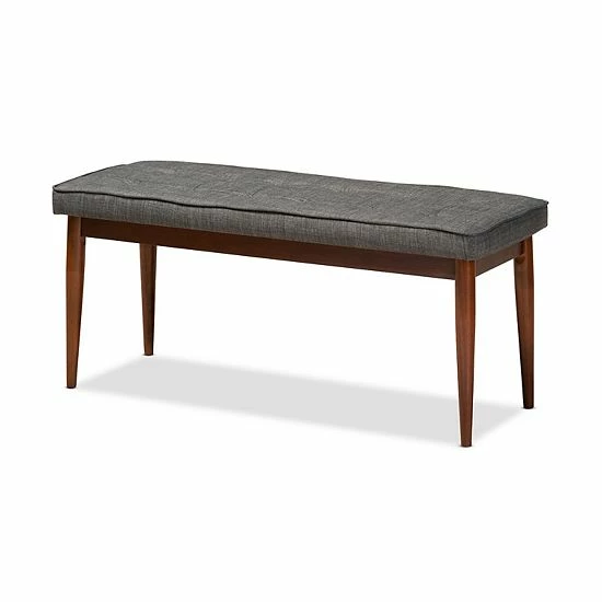 Baxton Studio Itami Bench Dark Gray 1 Baxton Studio Itami Bench Dark Gray