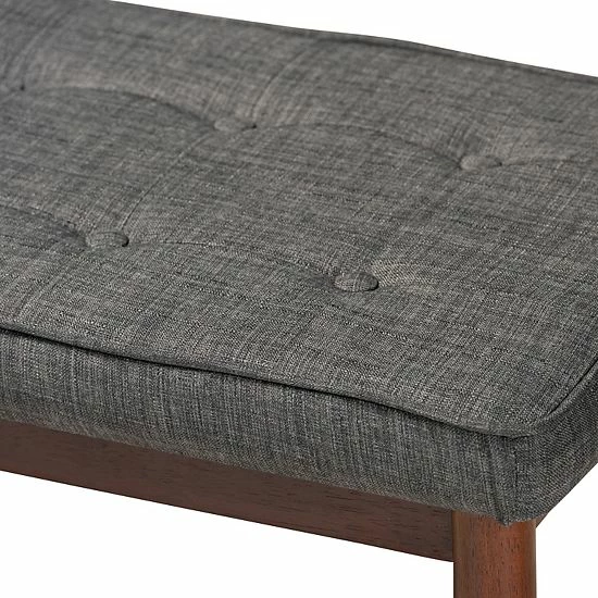 Baxton Studio Itami Bench Dark Gray 3 Baxton Studio Itami Bench Dark Gray - Image 3