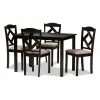 Baxton Studio Modern Beige Upholstered Chair & Table Dining 5-piece Set