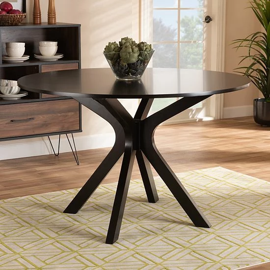 Baxton Studio Kenji Dark Brown Dining Table 2 Baxton Studio Kenji Dark Brown Dining Table - Image 2