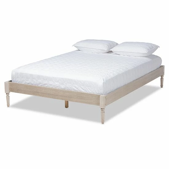 Baxton Studio Colette Bed Frame Antique Oak 1 Baxton Studio Colette Bed Frame Antique Oak