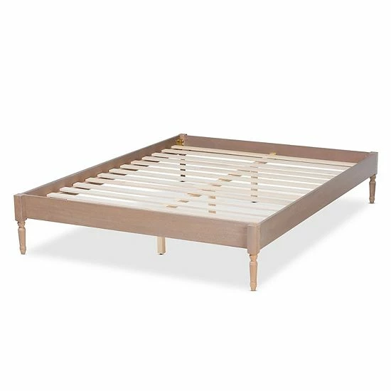Baxton Studio Colette Bed Frame Antique Oak 3 Baxton Studio Colette Bed Frame Antique Oak - Image 3