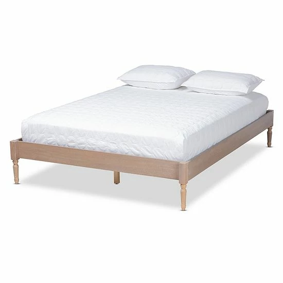 Baxton Studio Colette Bed Frame Antique Oak 6 Baxton Studio Colette Bed Frame Antique Oak - Image 6