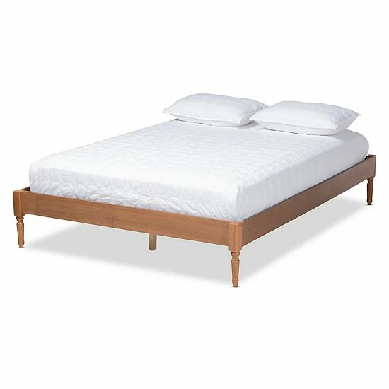 Baxton Studio Colette Bed Frame Antique Oak 7 Baxton Studio Colette Bed Frame Antique Oak - Image 7