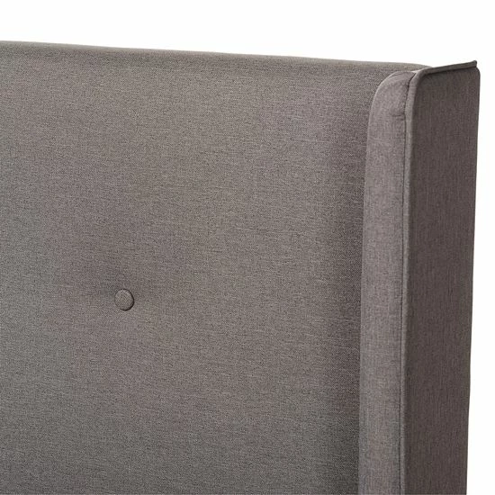 Baxton Studio Brooklyn Mid-Century Platform Bed Light Beige 5 Baxton Studio Brooklyn Mid-Century Platform Bed Light Beige - Image 5