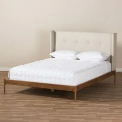 Baxton Studio Brooklyn Mid-Century Platform Bed Light Beige 14 Baxton Studio Brooklyn Mid-Century Platform Bed Light Beige -Baxton Studio Sales unnamed file 1642