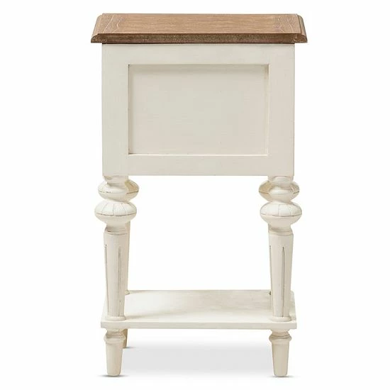 Baxton Studio Marquetterie French Provincial Nightstand 2 Baxton Studio Marquetterie French Provincial Nightstand - Image 2