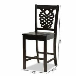 Baxton Studio Gervais Counter Stool 2-piece Set Dark Brown -Baxton Studio Sales unnamed file 1688