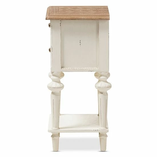 Baxton Studio Marquetterie French Provincial Nightstand 3 Baxton Studio Marquetterie French Provincial Nightstand - Image 3