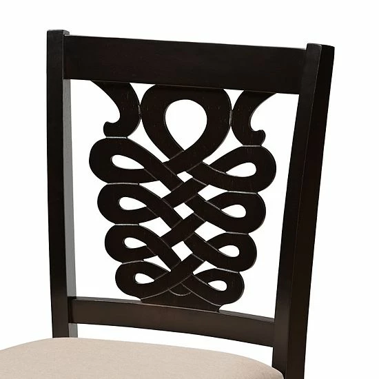 Baxton Studio Gervais Counter Stool 2-piece Set Walnut Brown 4 Baxton Studio Gervais Counter Stool 2-piece Set Walnut Brown - Image 4