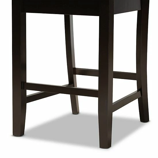 Baxton Studio Gervais Counter Stool 2-piece Set Walnut Brown 5 Baxton Studio Gervais Counter Stool 2-piece Set Walnut Brown - Image 5