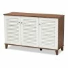 Baxton Studio Coolidge 8-Shelf Shoe Storage Cabinet