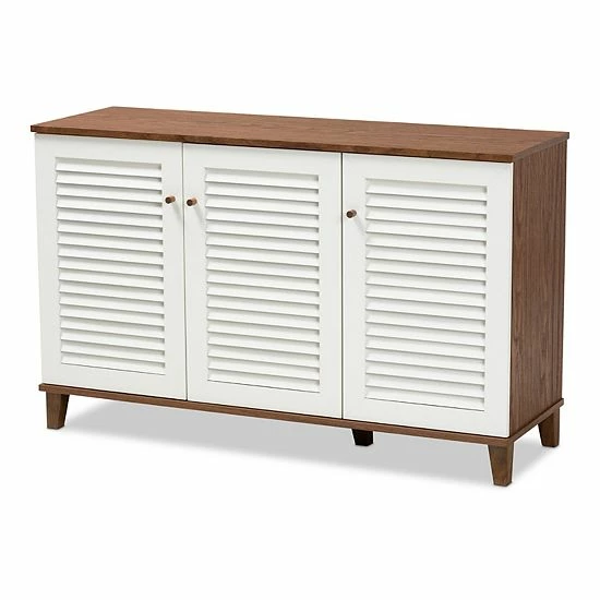 Baxton Studio Coolidge 8-Shelf Shoe Storage Cabinet 1 Baxton Studio Coolidge 8-Shelf Shoe Storage Cabinet