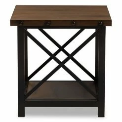 Baxton Studio Herzen Rustic Industrial End Table 6 Baxton Studio Herzen Rustic Industrial End Table -Baxton Studio Sales unnamed file 1720