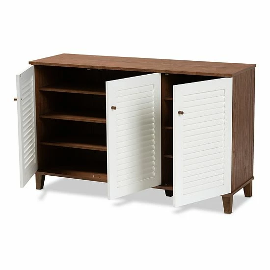 Baxton Studio Coolidge 8-Shelf Shoe Storage Cabinet 3 Baxton Studio Coolidge 8-Shelf Shoe Storage Cabinet - Image 3