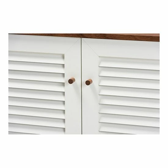 Baxton Studio Coolidge 8-Shelf Shoe Storage Cabinet 6 Baxton Studio Coolidge 8-Shelf Shoe Storage Cabinet - Image 6