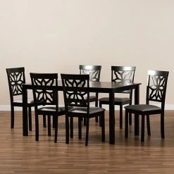 Baxton Studio Dallas Dining Table & Chair 7-piece Set Gray Dark Brown 16 Baxton Studio Dallas Dining Table & Chair 7-piece Set Gray Dark Brown -Baxton Studio Sales unnamed file 1783