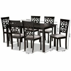 Baxton Studio Dallas Dining Table & Chair 7-piece Set Gray Dark Brown 17 Baxton Studio Dallas Dining Table & Chair 7-piece Set Gray Dark Brown -Baxton Studio Sales unnamed file 1784