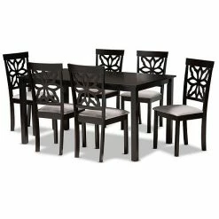 Baxton Studio Dallas Dining Table & Chair 7-piece Set Gray Dark Brown 18 Baxton Studio Dallas Dining Table & Chair 7-piece Set Gray Dark Brown -Baxton Studio Sales unnamed file 1785