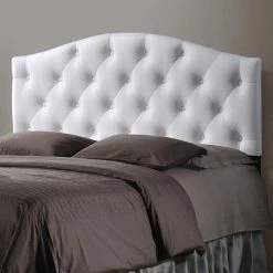 Baxton Studio Myra Faux-Leather Upholstered Queen Headboard Black