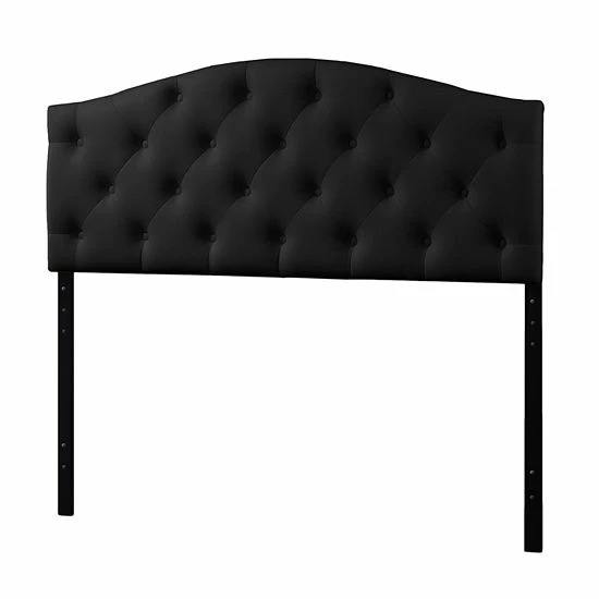 Baxton Studio Myra Faux-Leather Upholstered Queen Headboard Black 2 Baxton Studio Myra Faux-Leather Upholstered Queen Headboard Black - Image 2