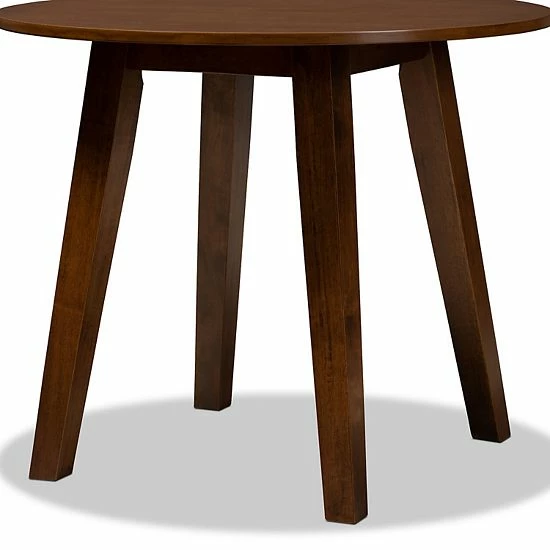 Baxton Studio Ela Dining Table Walnut 5 Baxton Studio Ela Dining Table Walnut - Image 5