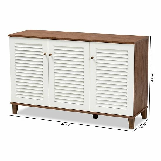 Baxton Studio Coolidge 8-Shelf Shoe Storage Cabinet 9 Baxton Studio Coolidge 8-Shelf Shoe Storage Cabinet - Image 9