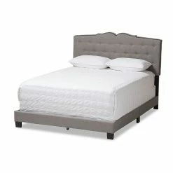 Baxton Studio Vivienne Bed Frame Beige Khaki