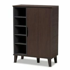 Baxton Studio Idina 1-Door Shoe Cabinet Walnut Gray Dark Brown -Baxton Studio Sales unnamed file 1849