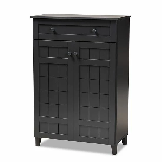 Baxton Studio Glidden Shoe Cabinet 1 Baxton Studio Glidden Shoe Cabinet