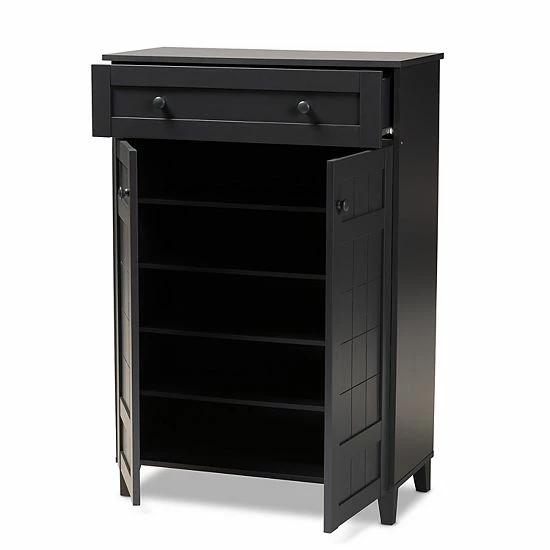 Baxton Studio Glidden Shoe Cabinet 8 Baxton Studio Glidden Shoe Cabinet - Image 8
