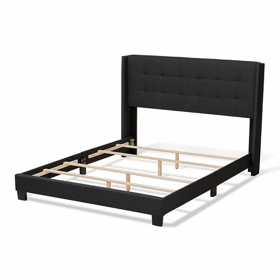 Baxton Studio Lisette Bed Beige 1 Baxton Studio Lisette Bed Beige