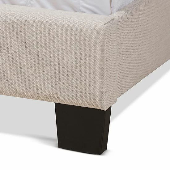 Baxton Studio Lisette Bed Beige 4 Baxton Studio Lisette Bed Beige - Image 4