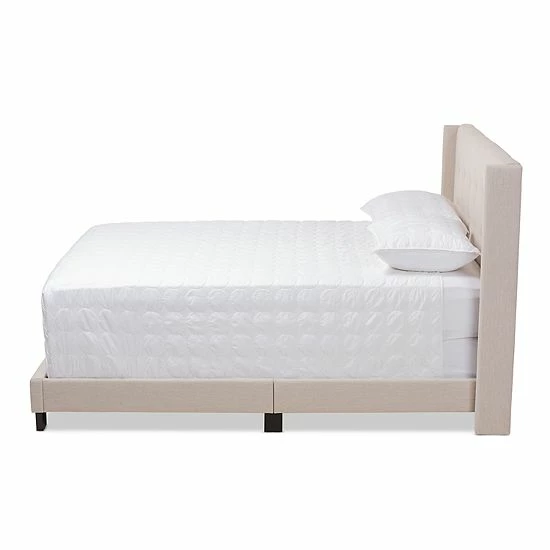 Baxton Studio Lisette Bed Beige 5 Baxton Studio Lisette Bed Beige - Image 5