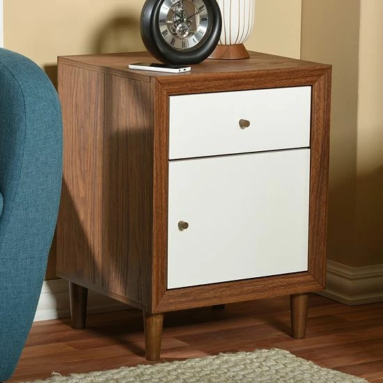 Baxton Studio Harlow Mid-Century Modern Scandinavian Nightstand Baxton Studio Harlow Mid-Century Modern Scandinavian Nightstand -Baxton Studio Sales unnamed file 1923
