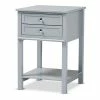 Baxton Studio Willow Nightstand Table White
