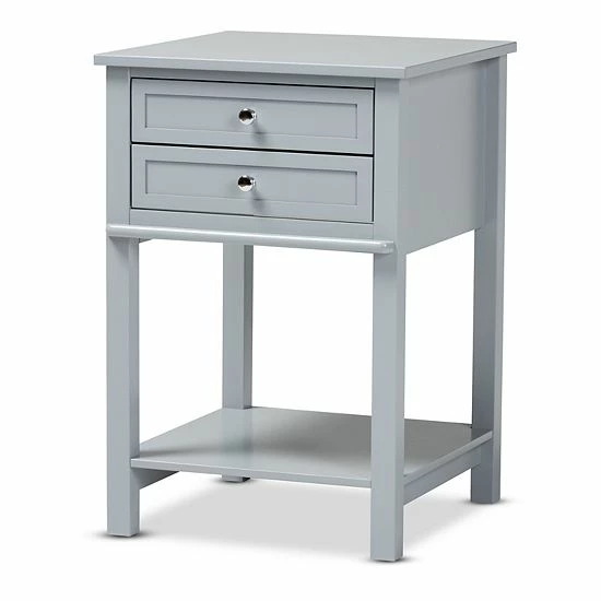 Baxton Studio Willow Nightstand Table White 1 Baxton Studio Willow Nightstand Table White