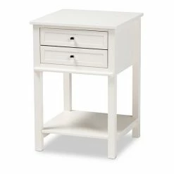 Baxton Studio Willow Nightstand Table White 18 Baxton Studio Willow Nightstand Table White -Baxton Studio Sales unnamed file 1942