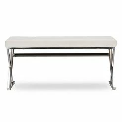 Baxton Studio Herald White Upholstered Bench -Baxton Studio Sales unnamed file 197