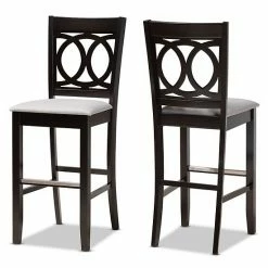 Baxton Studio Carson Bar Stool 2-piece Set Gray Walnut -Baxton Studio Sales unnamed file 1979