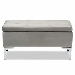 Baxton Studio Mabel Ottoman Gray Silver 14 Baxton Studio Mabel Ottoman Gray Silver -Baxton Studio Sales unnamed file 1985