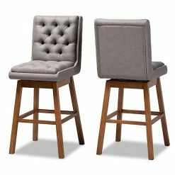 Baxton Studio Gregory Bar Stool 2-piece Set Light Gray Dark Brown 14 Baxton Studio Gregory Bar Stool 2-piece Set Light Gray Dark Brown -Baxton Studio Sales unnamed file 1999