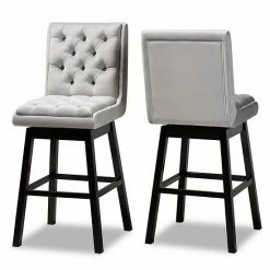 Baxton Studio Gregory Bar Stool 2-piece Set Light Gray Dark Brown 15 Baxton Studio Gregory Bar Stool 2-piece Set Light Gray Dark Brown -Baxton Studio Sales unnamed file 2000