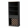 Baxton Studio Mattia Wine Cabinet Gray