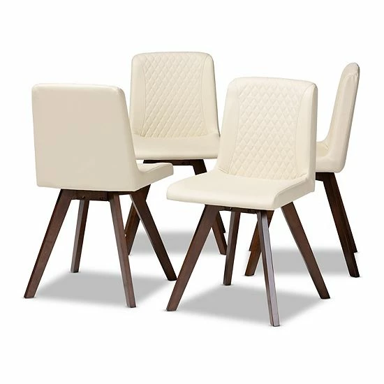 Baxton Studio Pernille Dining Chair 4-piece Set Black Walnut 8 Baxton Studio Pernille Dining Chair 4-piece Set Black Walnut - Image 8