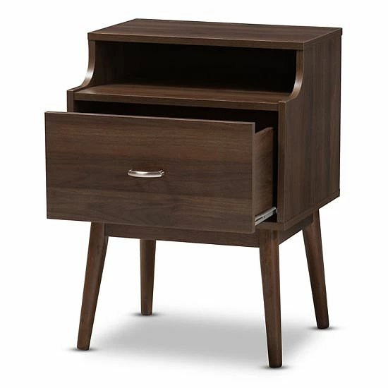 Baxton Studio Mid-Century Nightstand 1 Baxton Studio Mid-Century Nightstand